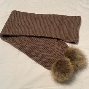 Knit and faux fur scarf